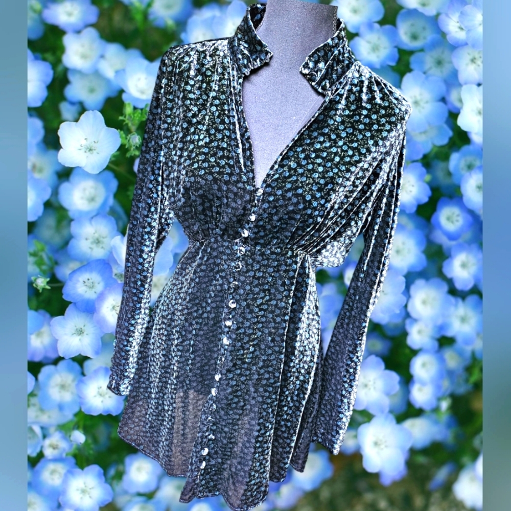 Zara Silver-Gray Velvet Mini Dress